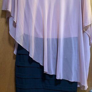 En Focus Studio Sheer Asymmetric Bodice Women Sheath Dress size 6